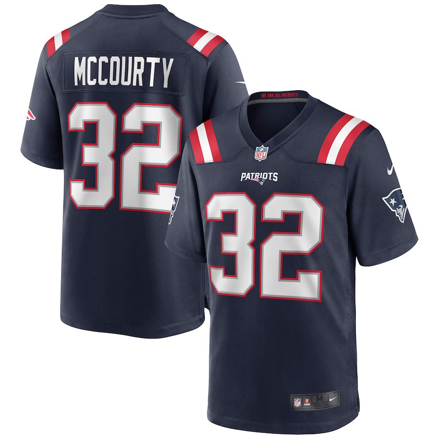 Men New England Patriots 32 Devin McCourty Nike Navy Game NFL Jersey